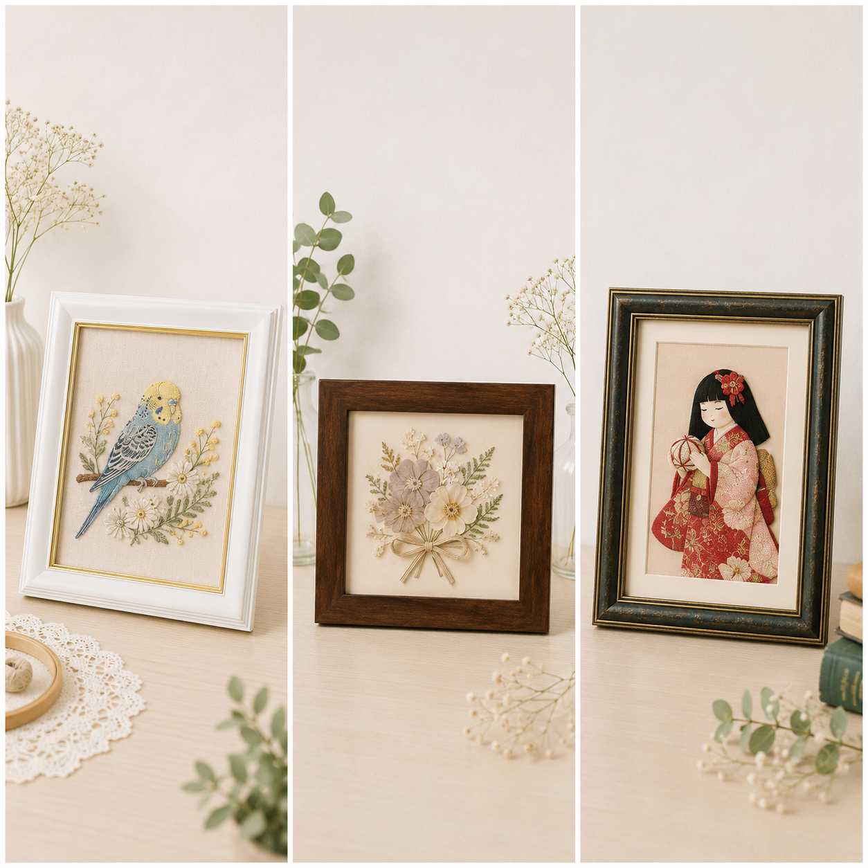 作品ジャンル別おすすめ額縁・フレーム特集｜刺繍・押し花・工芸品編