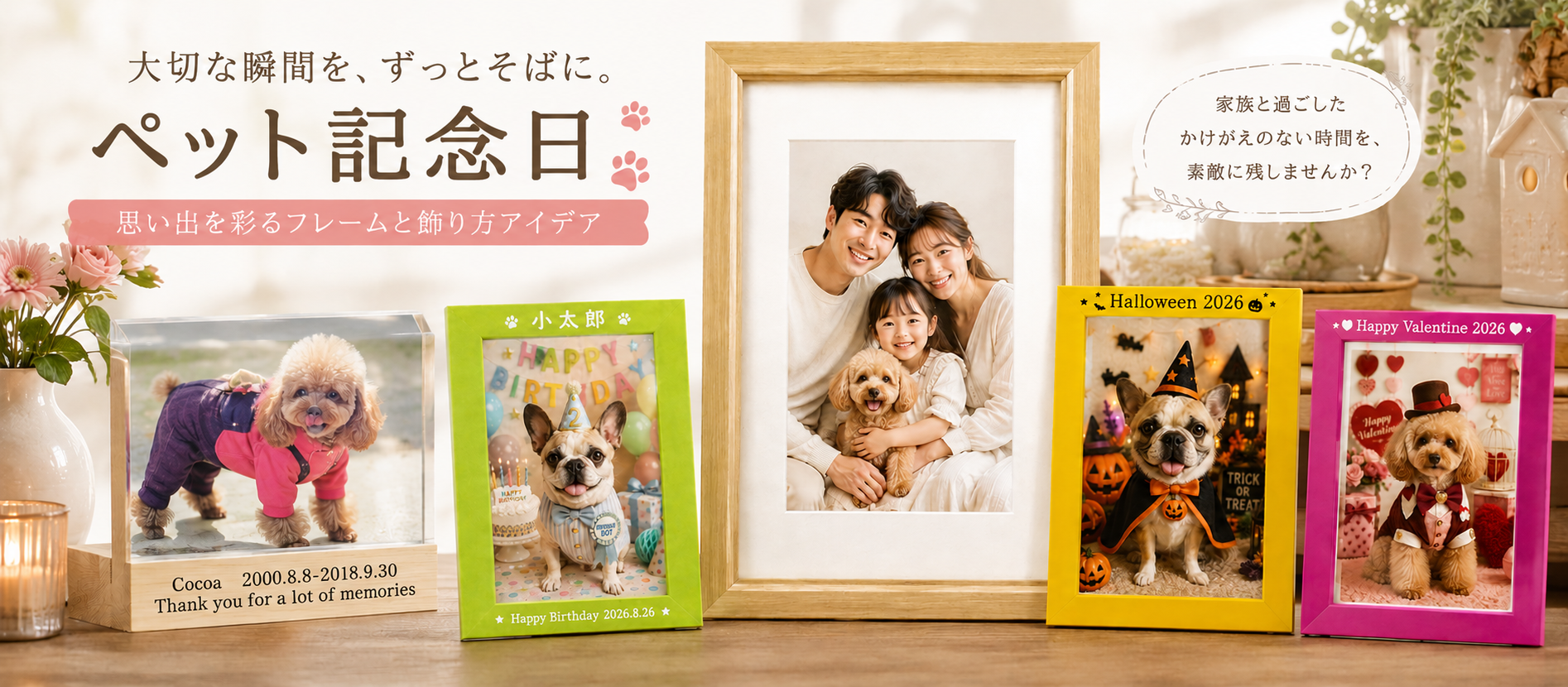 ペット関連事業者様へ｜写真を「新しい商品」にするフレームをご提案
